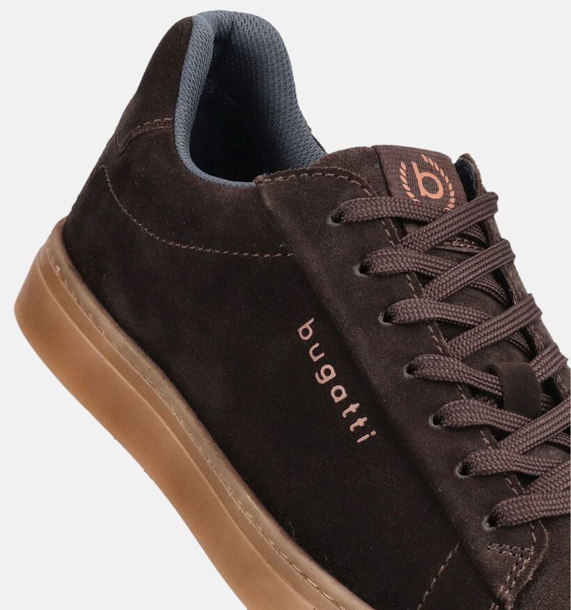 Bugatti Fido Chaussures plates en Brun fonc&eacute; pour hommes (375938) - pour semelles orthop&eacute;diques