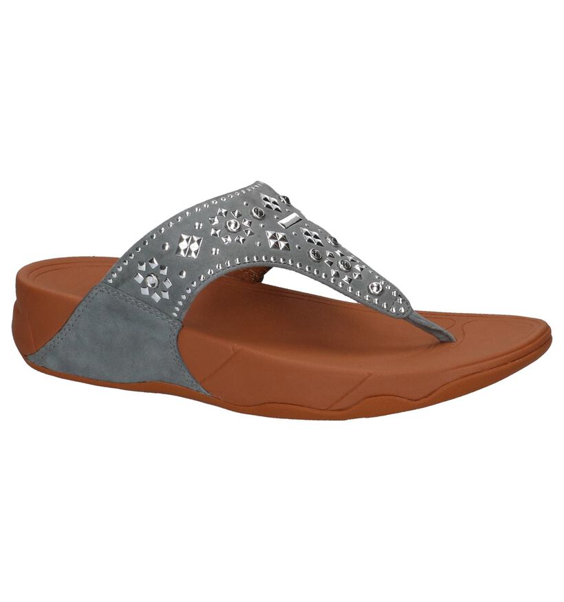 FitFlop Lulu Aztec Stud Toe-Thong Sandals Grijs, , pdp