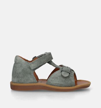 Pom d'Api Sandales Cognac/Vert