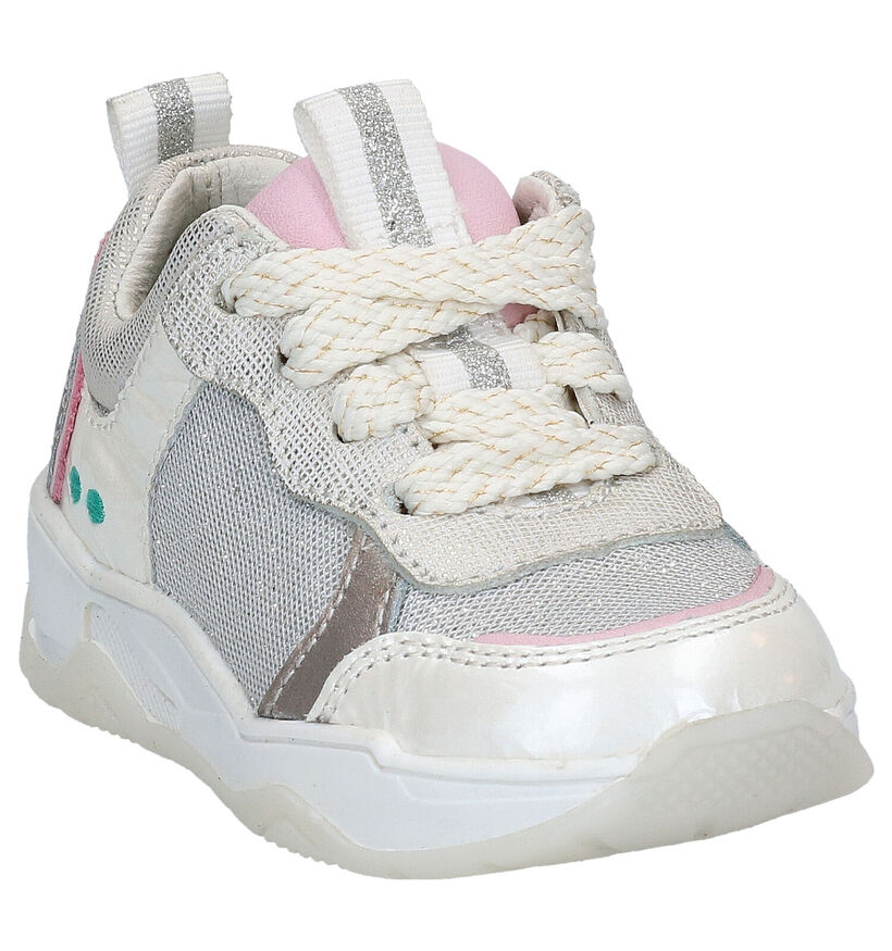 Bunnies Charlie Chunky Chaussures à lacets en Blanc en cuir (275285)