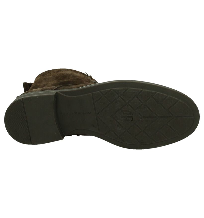 Tommy Hilfiger Bologna Donkerbruine Veterbottines in daim (201761)