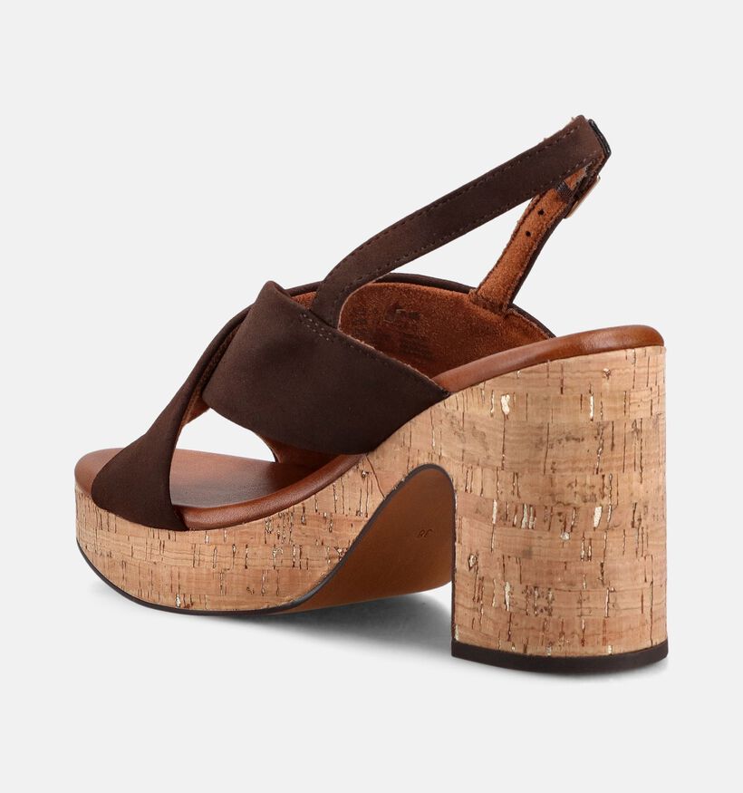 Marco Tozzi Mocca Donkerbruine Sandalen met Hak voor dames (371877)