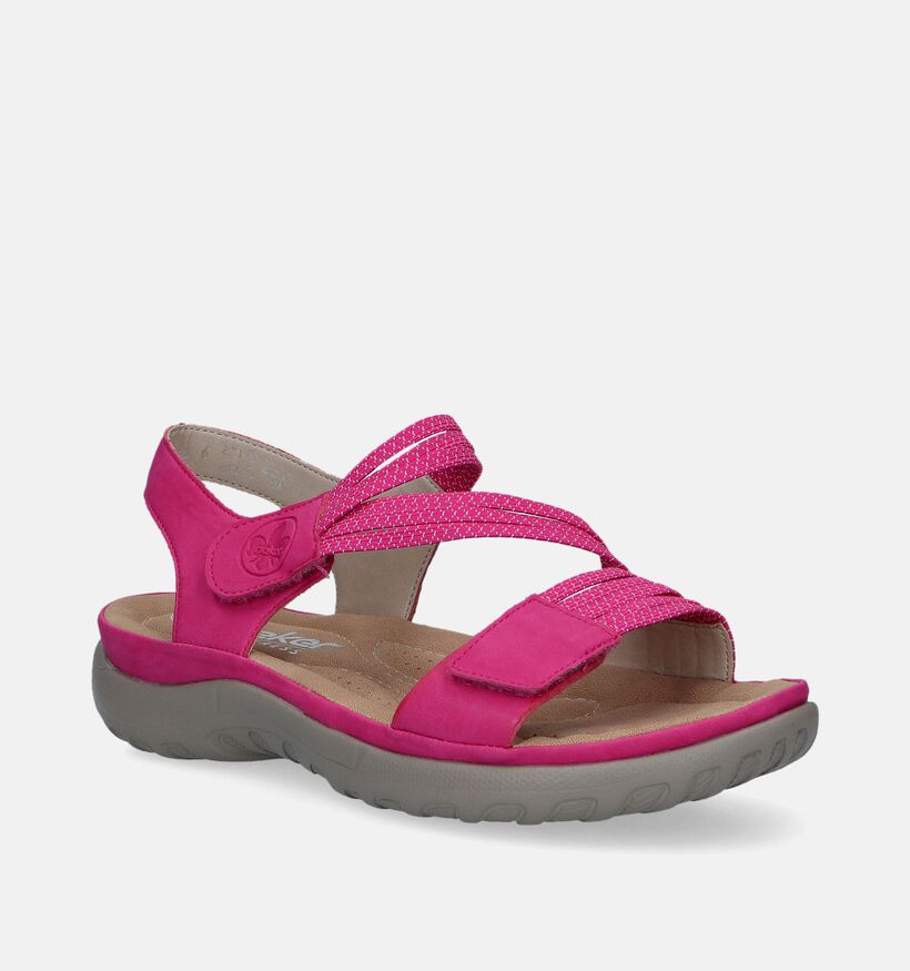 Rieker Fuchsia Platte sandalen voor dames (339126)