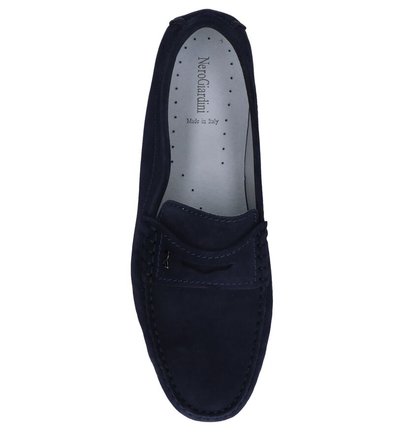 NeroGiardini Mocassins en Bleu foncé en nubuck (258208)