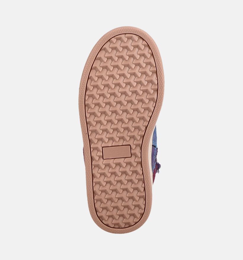 Milo & Mila Baskets hautes en Bordeaux/Rose pour filles (379238) - pour semelles orthop&eacute;diques