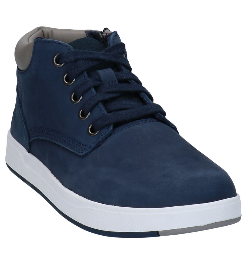 Timberland Davis Square Blauwe Bottines in nubuck (277881)