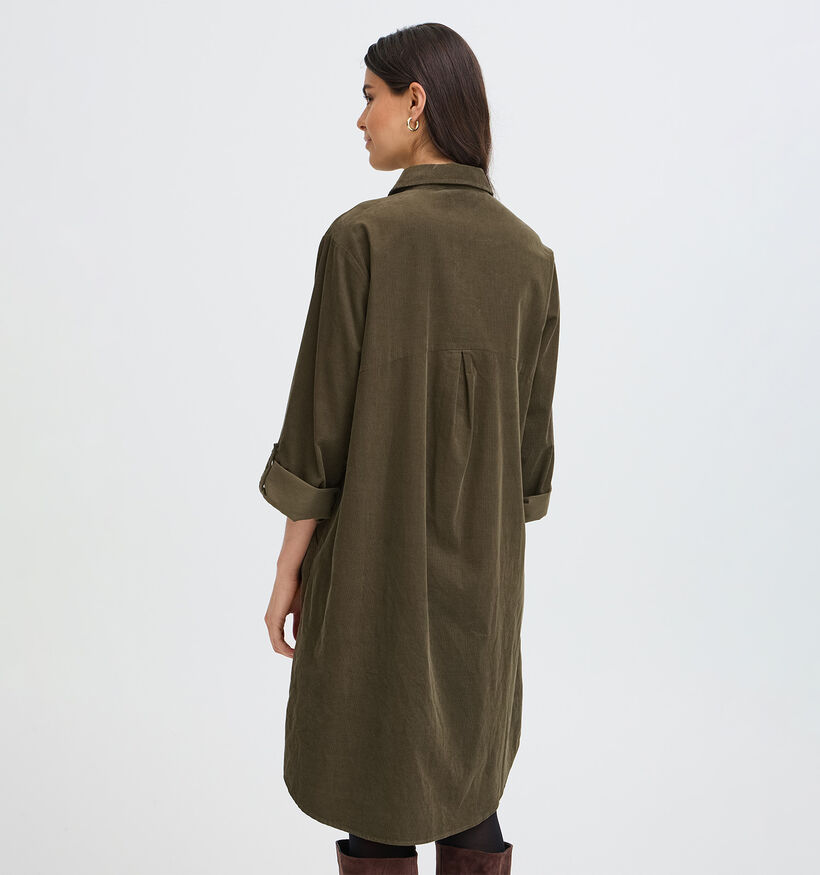 Fransa Cory Kakigroene Midi-Jurk voor dames (379929)