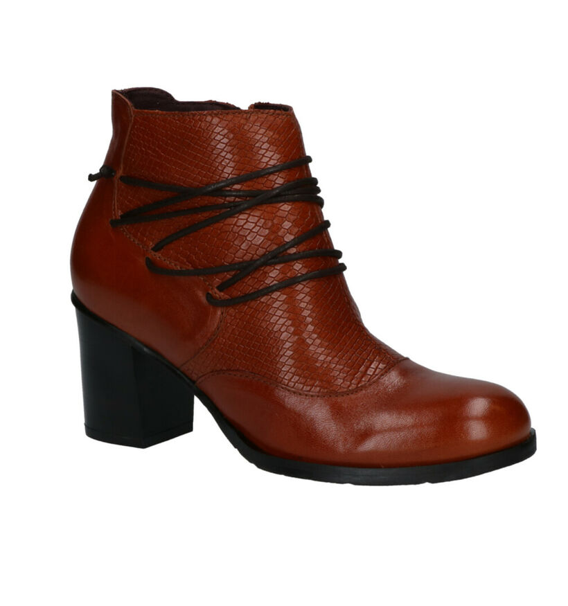 Brako Anatomics Bottillons à talons en Cognac en cuir (261392)