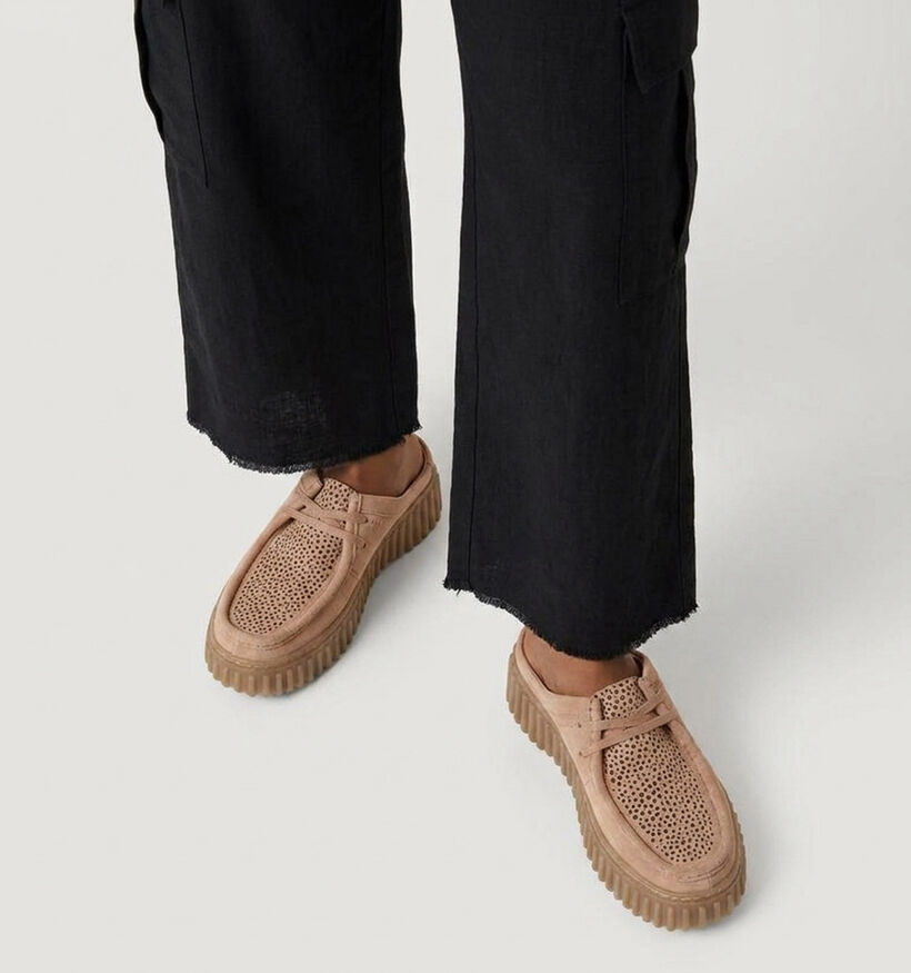 Clarks Torhill Mule Beige Gesloten Slippers voor dames (370561) - geschikt voor steunzolen