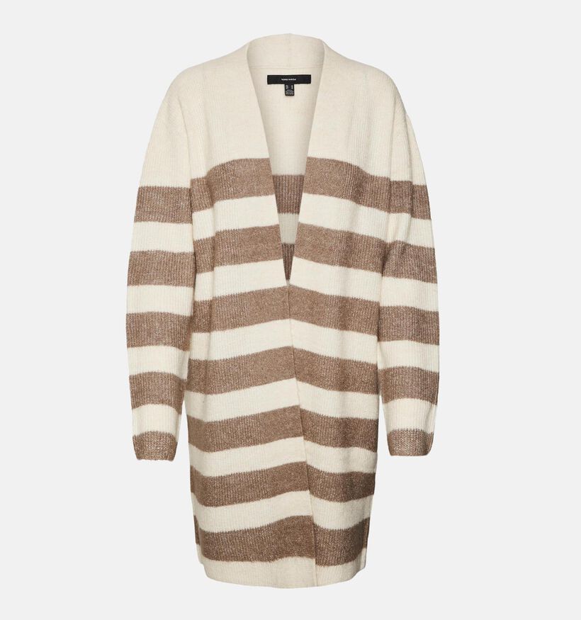 Vero Moda Philine Cardigan long à rayures en Brun pour femmes (329009)