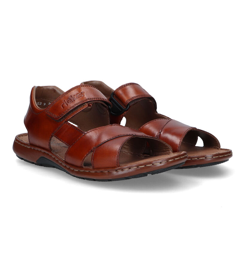 Rieker Sandales en Cognac pour hommes (339201)