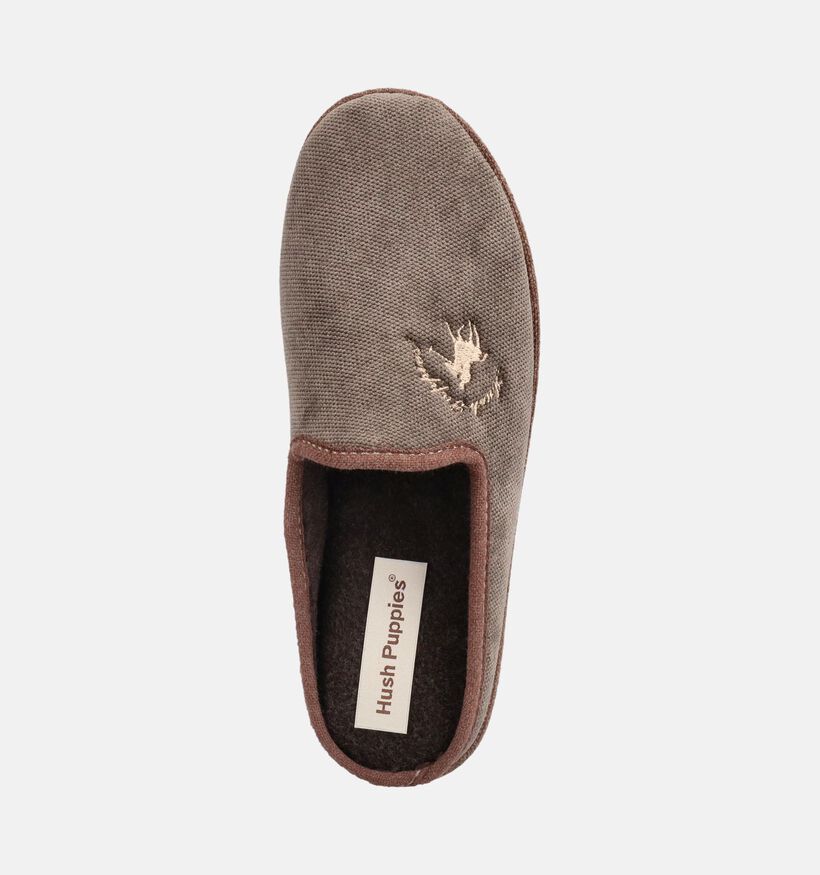 Hush Puppies Delis Pantoufles ouvertes en Taupe pour hommes (377919)