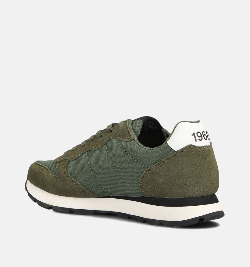 Sun68 Tom Solid Chaussures plates en Vert kaki pour hommes (361796) - pour semelles orthopédiques