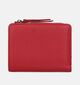 Euro-Leather Porte-monnaie zippé en Rouge pour femmes (353531)