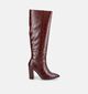 Poelman Bottes hautes &agrave; talons en Bordeaux pour femmes (380663)