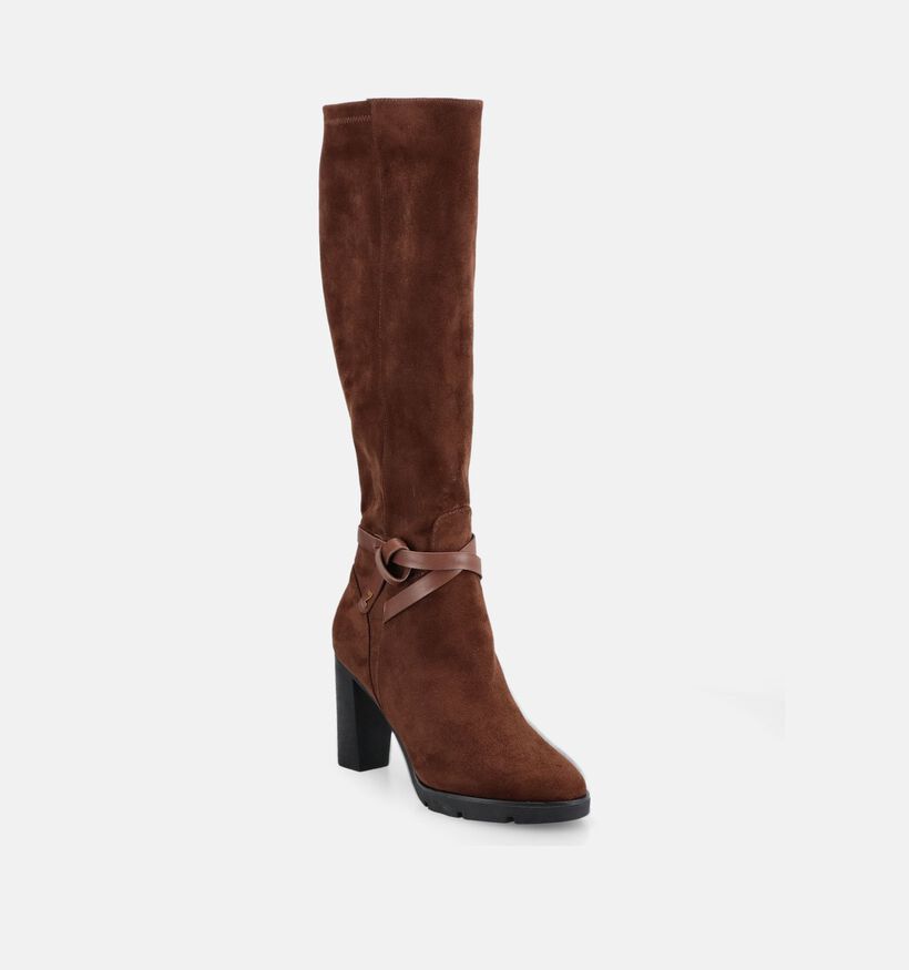 Nathan-Baume Bottes hautes en Brun fonc&eacute; pour femmes (380283)