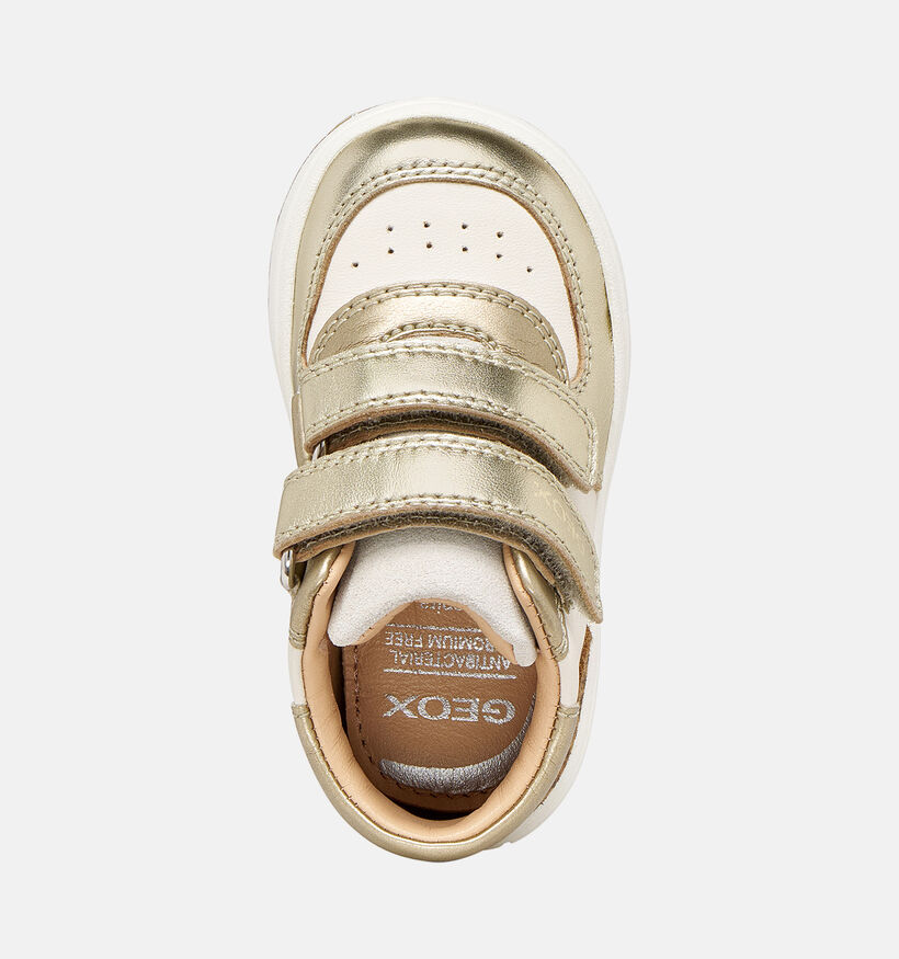 Geox Biglia Witte/Gouden Babysneakers voor meisjes (377763) - geschikt voor steunzolen