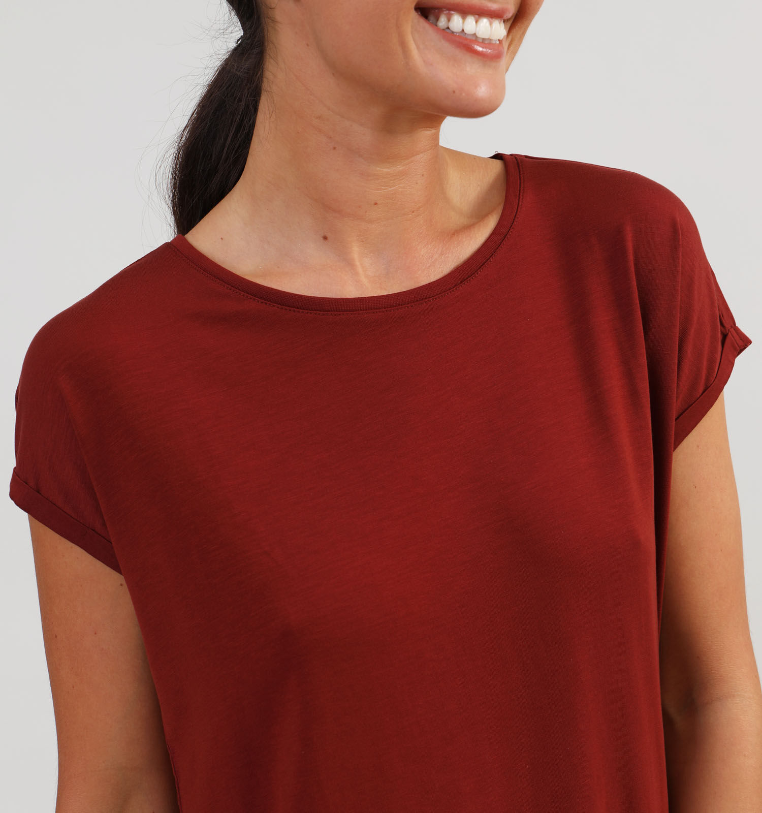 Vero Moda Ava Bordeaux T shirt Dames T shirts Online op TORFS.BE