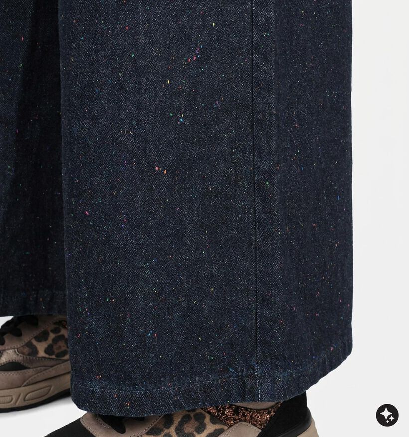 Minuit Douze Aqua Donkerblauwe Wide Leg Jeans voor dames (381846)