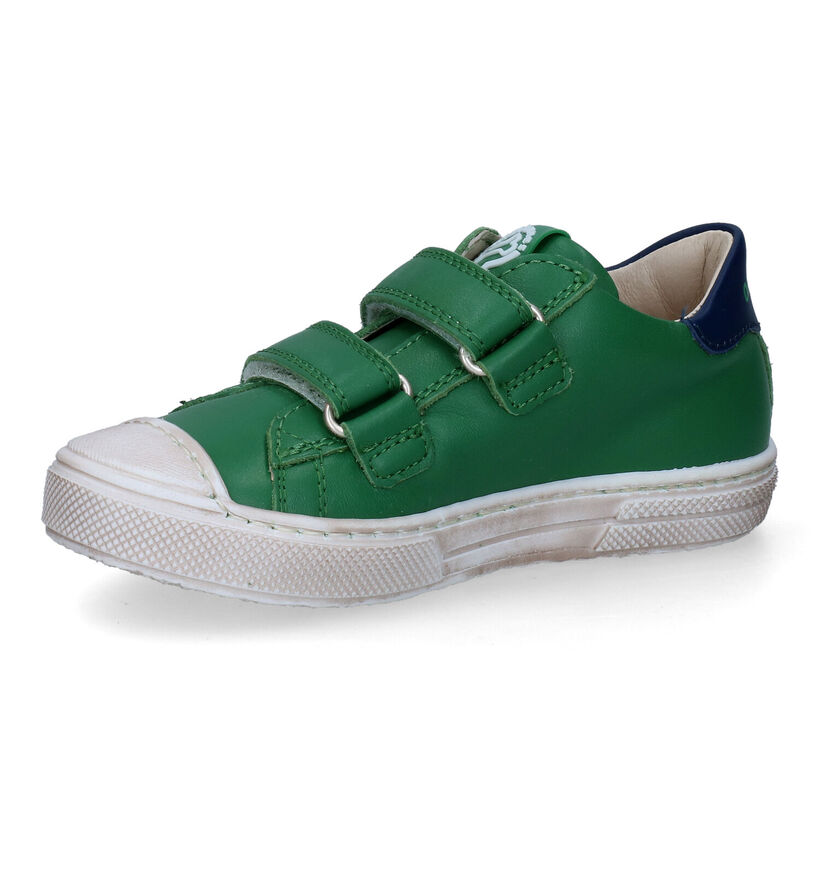 STONES and BONES Marro Groene Velcroschoenen voor jongens (303473) - geschikt voor steunzolen