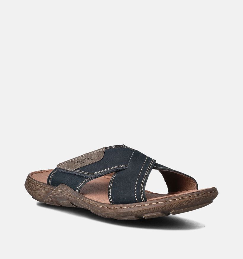 Rieker Nu-pieds casual en Bleu pour hommes (354816)