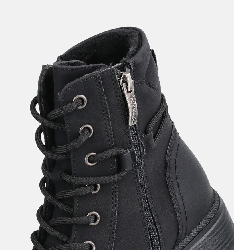 Relife Zwarte Boots met Veter en Rits voor dames (377804)