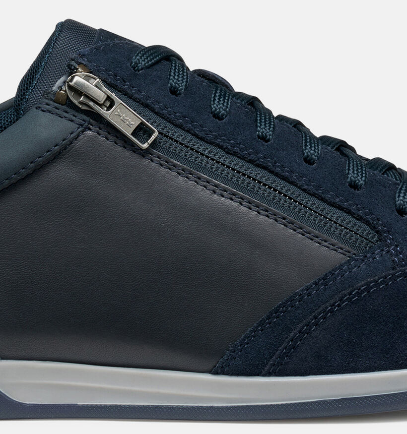 Geox Renan Chaussures plates en Bleu fonc&eacute; pour hommes (376349) - pour semelles orthop&eacute;diques