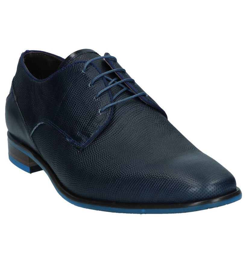 Ambiorix Chaussures habillées en Bleu foncé en cuir (250626)