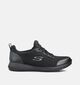 Skechers Work ISO Squad Relaxed Fit Zwarte Sneakers voor dames (347640)