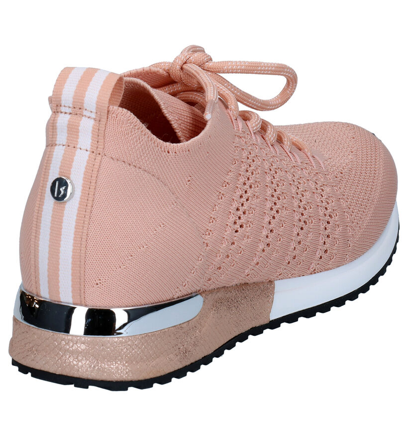 La Strada Baskets casual en Rose clair en textile (289551)