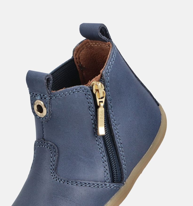 Bobux Jodhpur Step Up Bottines Chelsea en Bleu pour filles, garçons (362165) - pour semelles orthopédiques