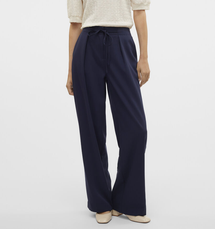 Vero Moda Isolde Pantalon large en Bleu L32 pour femmes (352356)
