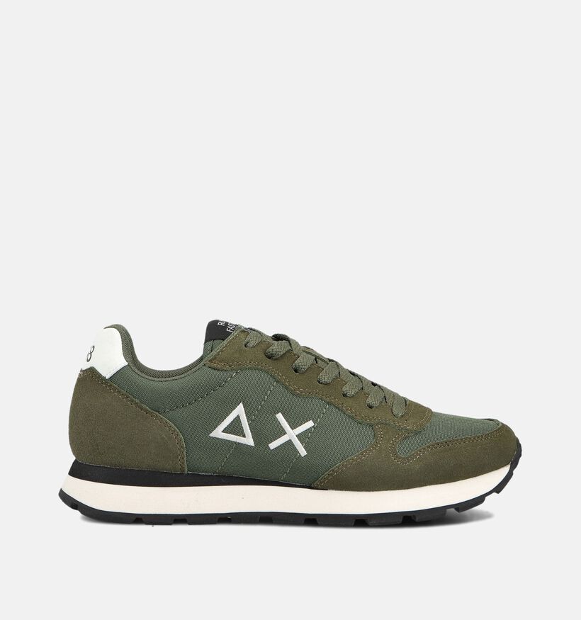 Sun68 Tom Solid Chaussures plates en Vert kaki pour hommes (361796) - pour semelles orthopédiques