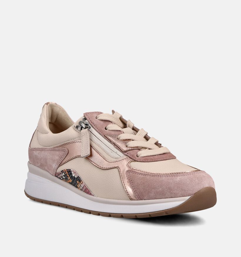 Gabor Beige Sneakers voor dames (371146) - geschikt voor steunzolen