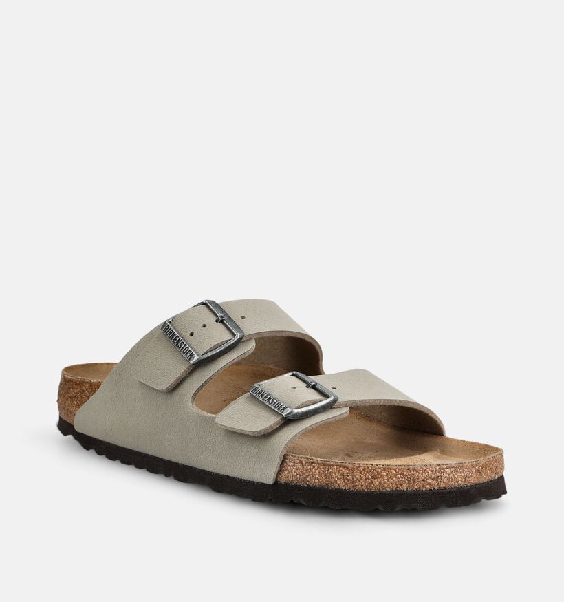 Birkenstock  Arizona Birko-Flor Nu-pieds en Vert pour hommes (377025)