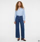 JDY Vega Donkerblauwe Straight Wide Leg Jeans voor dames (379377)
