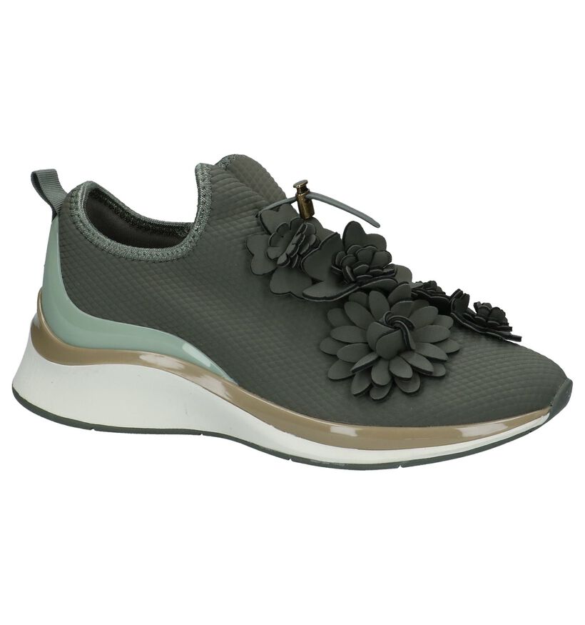 Tamaris TOUCH it Olijfgroene Sneakers in stof (222153)