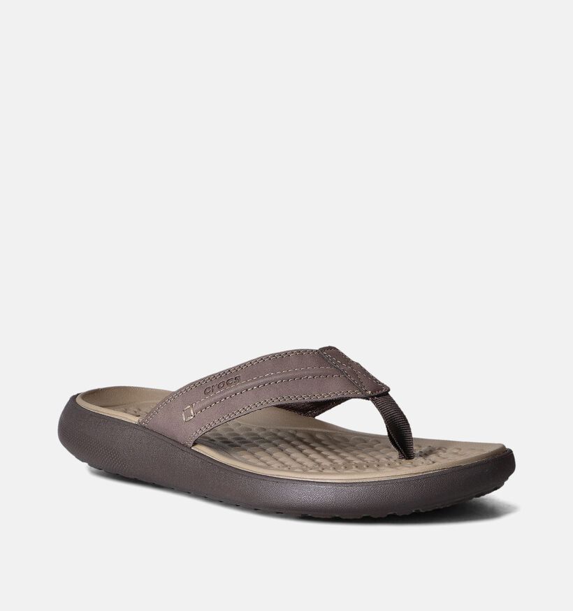Crocs Yukon Vista II Lr Flip Tongs en Brun foncé pour hommes (354145)