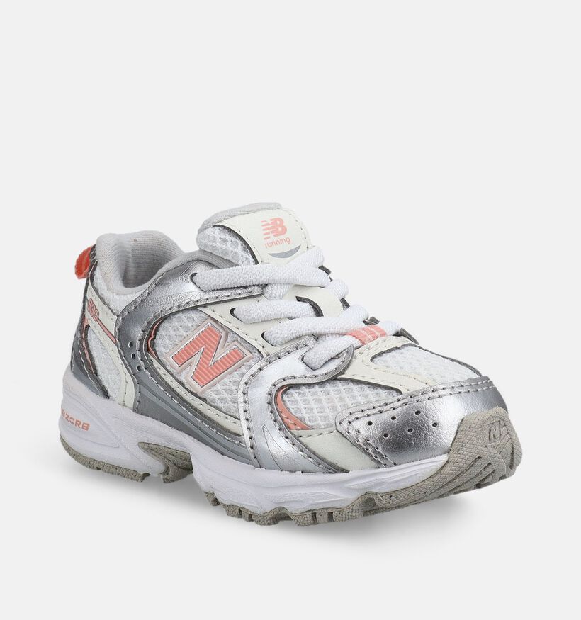 New Balance 530 Zilveren/Roze Sneakers voor meisjes (375227) - geschikt voor steunzolen