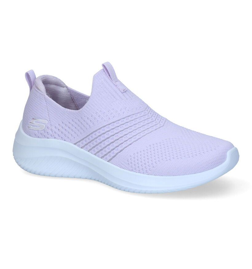 Skechers Ultra Flex Zwarte Slip-on Sneakers in stof (318172)