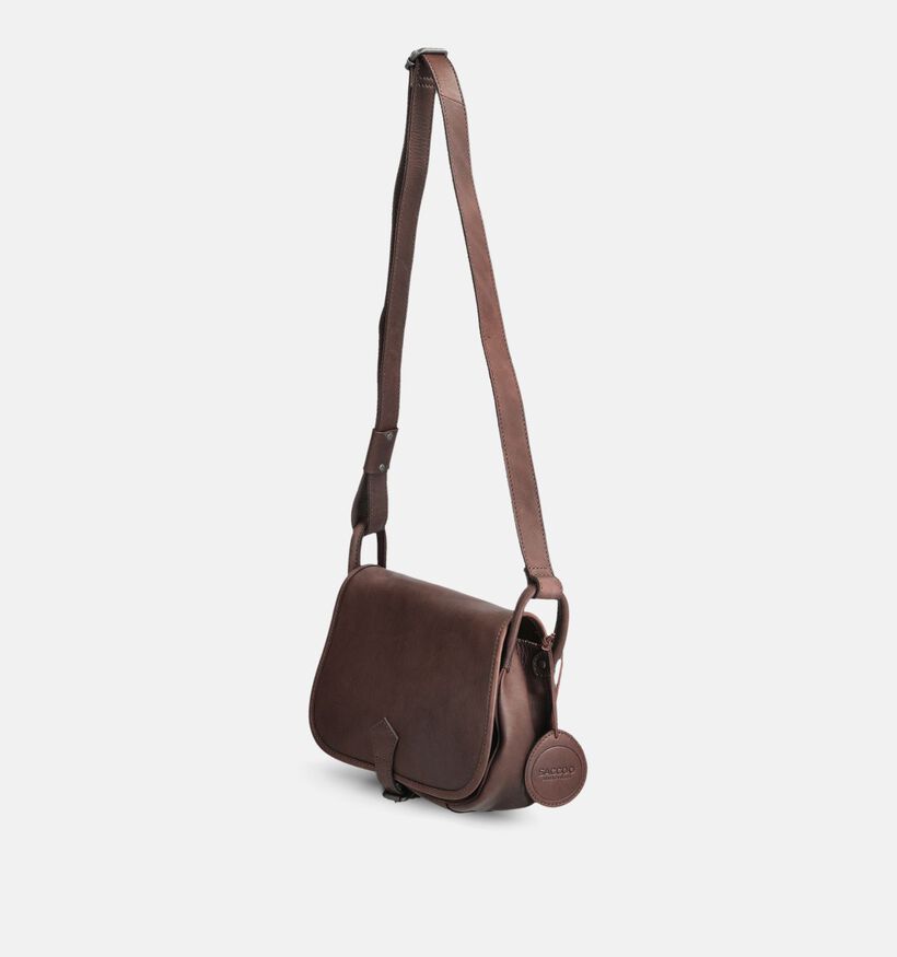 Saccoo Donkerbruine Zadeltas voor dames (381983)