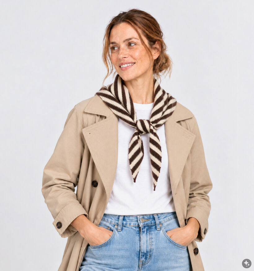 Laurent David Ch&acirc;le en Brun fonc&eacute;/Beige pour femmes (382921)