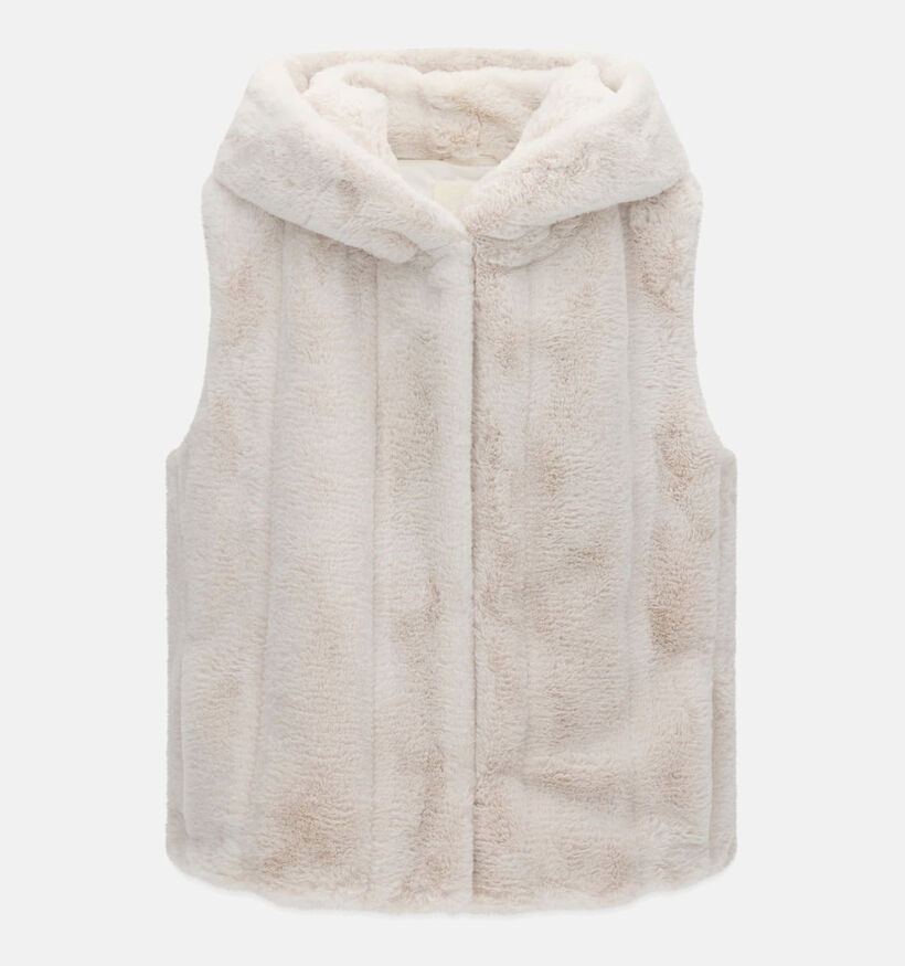 Guess Muted Stone Fluffy Ecru Bodywarmer voor dames (380764)