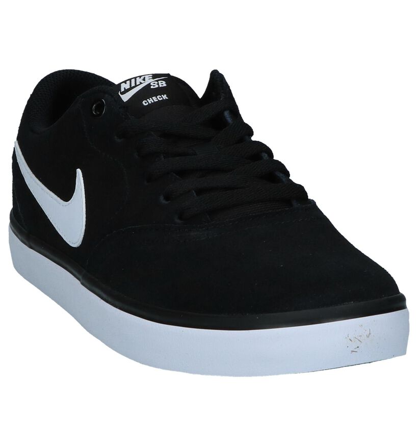 Nike SB Check Solar Zwarte Skateschoenen in daim (234062)