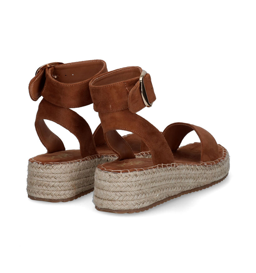 Poelman Espadrilles en Cognac en simili cuir (310331)