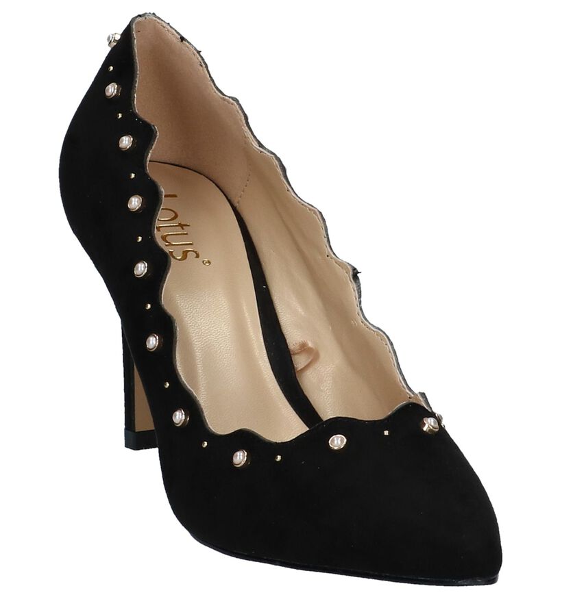 Lotus Popple Zwarte High Heels Pumps in stof (226594)