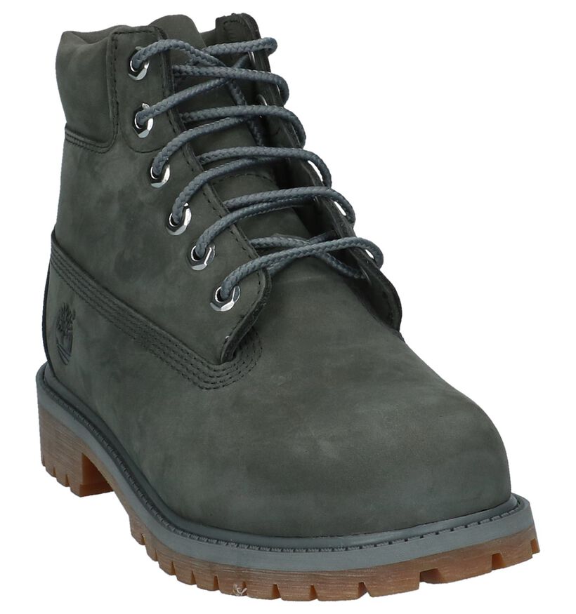 Timberland 6 Inch Premium Waterproof Grijze Boots in nubuck (222375)