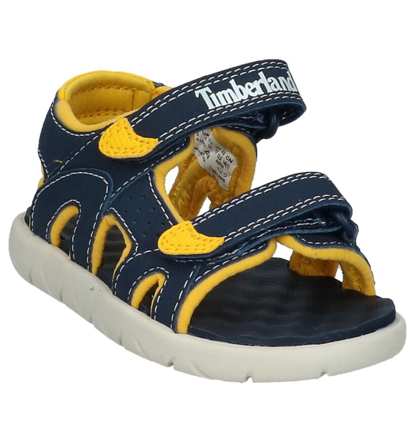 Timberland Sandales de bain en Bleu foncé en simili cuir (244304)