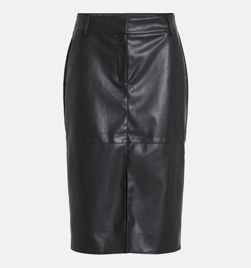 Vila Vidagmar Midi Coated Skirt Zwarte Rok voor dames (361339)