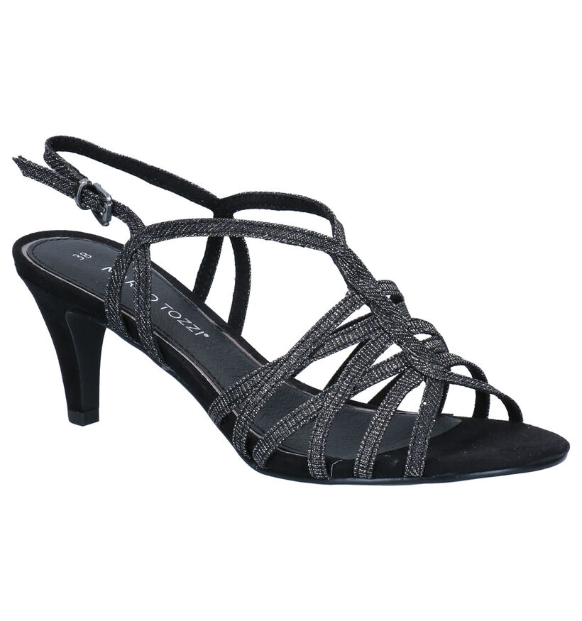 Marco Tozzi Zwarte Sandalen in stof (270693)